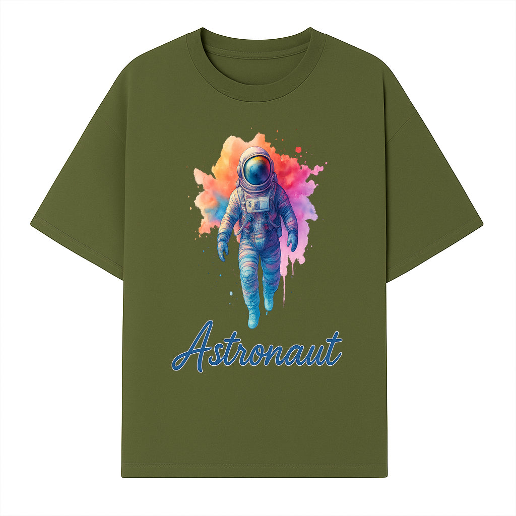 Colorful Astronaut Art Print | Space Exploration Wall Decor | Cosmic Space Theme | Unique Gift for Space Lovers - T-shirt 1758273096646.jpg