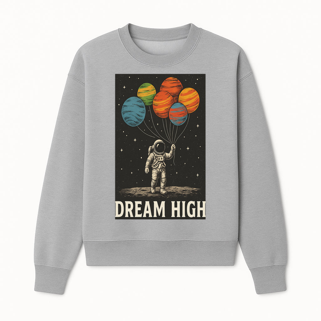 Astronaut Dreaming High with Planet Balloons Art Print Cosmic Wall Decor, Space Theme Home Art, Inspirational Astronaut Illustration - Sweatshirt 1758273097238.jpg