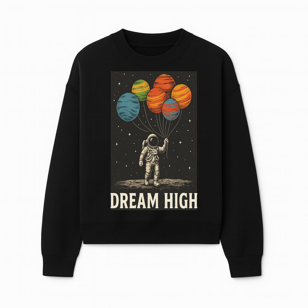 Astronaut Dreaming High with Planet Balloons Art Print Cosmic Wall Decor, Space Theme Home Art, Inspirational Astronaut Illustration - Sweatshirt 1758273097380.jpg