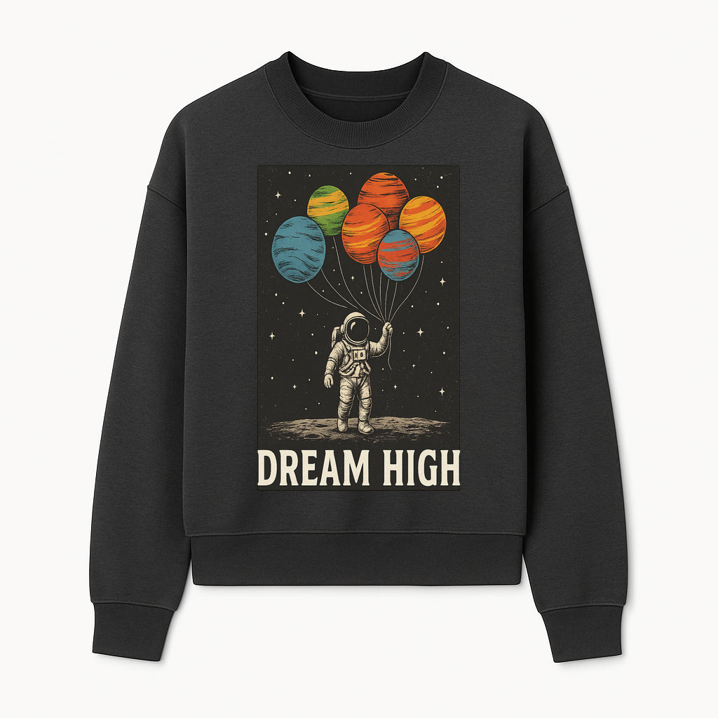 Astronaut Dreaming High with Planet Balloons Art Print Cosmic Wall Decor, Space Theme Home Art, Inspirational Astronaut Illustration - Sweatshirt 1758273097534.jpg