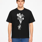 Astronaut with Planet Balloons Graphic Tee, Space Theme Shirt, Cosmic Adventure Apparel, Unisex Astronaut Design, Gift for Space Lovers - T-shirt 1758273097660.jpg