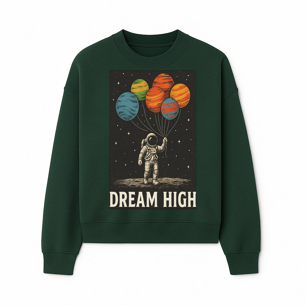 Astronaut Dreaming High with Planet Balloons Art Print Cosmic Wall Decor, Space Theme Home Art, Inspirational Astronaut Illustration - Sweatshirt 1758273097680.jpg