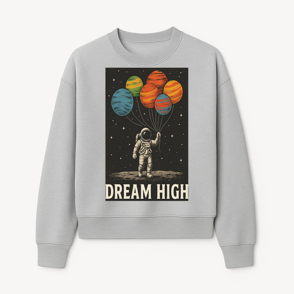 Astronaut Dreaming High with Planet Balloons Art Print Cosmic Wall Decor, Space Theme Home Art, Inspirational Astronaut Illustration - Sweatshirt 1758273097809.jpg