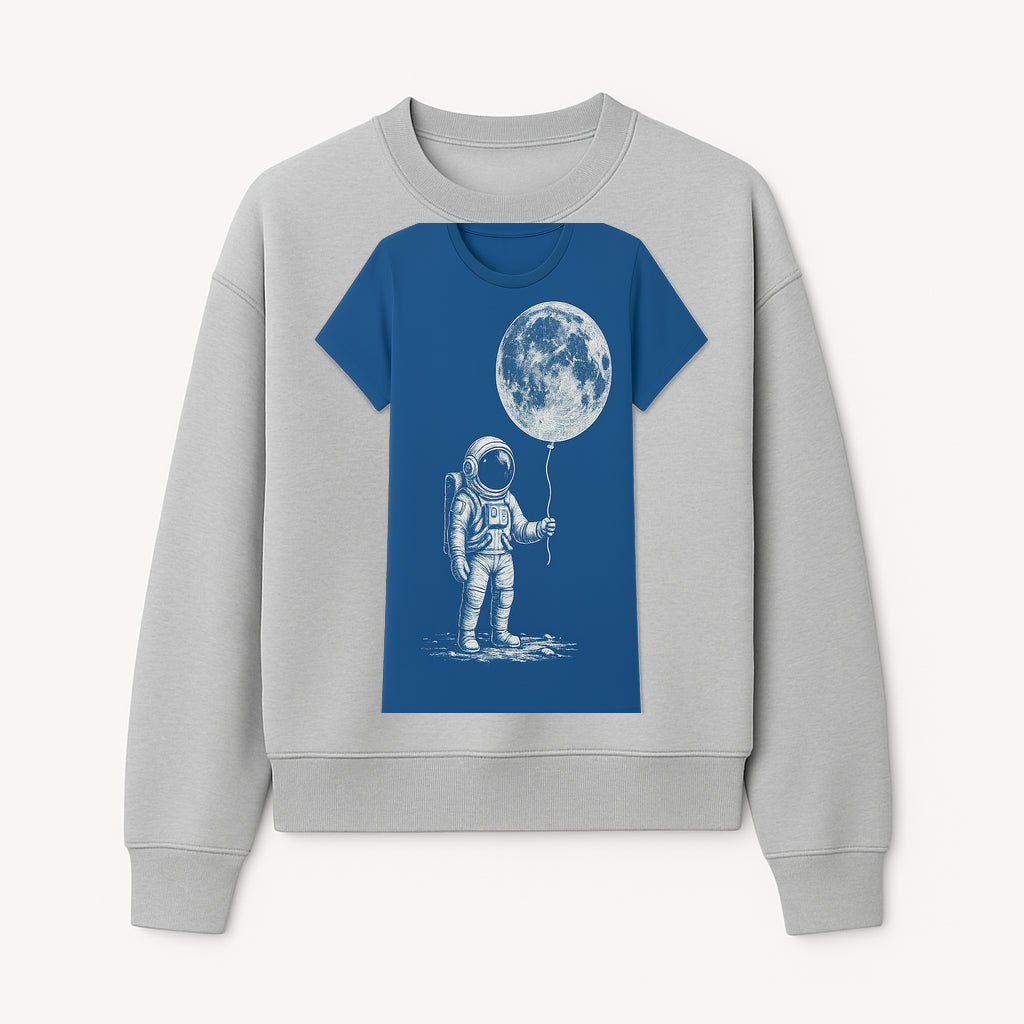Astronaut Holding Moon Balloon T-Shirt | Space Themed Graphic Tee | Unique Gift for Sci-Fi Lovers and Dreamers - Sweatshirt 1758273097816.jpg