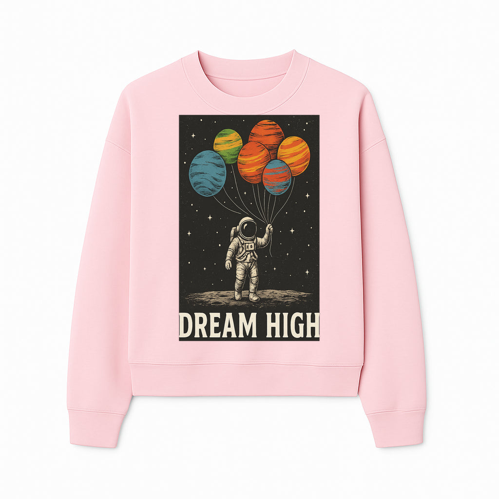 Astronaut Dreaming High with Planet Balloons Art Print Cosmic Wall Decor, Space Theme Home Art, Inspirational Astronaut Illustration - Sweatshirt 1758273098147.jpg