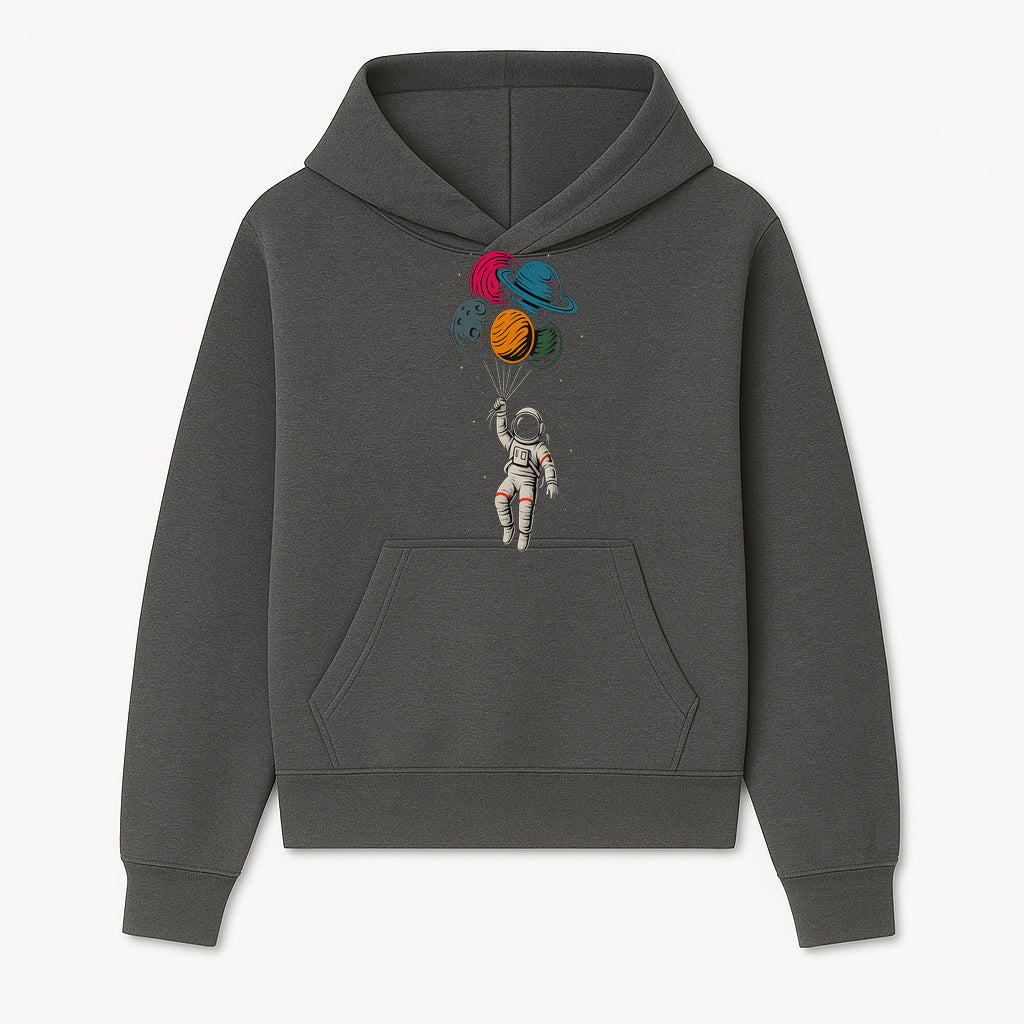Astronaut with Planet Balloons T-Shirt | Space Themed Graphic Tee | Cute Outer Space Adventure Design for Kids & Adults - Hoodie 1758273098245.jpg