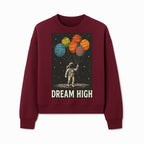 Astronaut Dreaming High with Planet Balloons Art Print Cosmic Wall Decor, Space Theme Home Art, Inspirational Astronaut Illustration - Sweatshirt 1758273098310.jpg