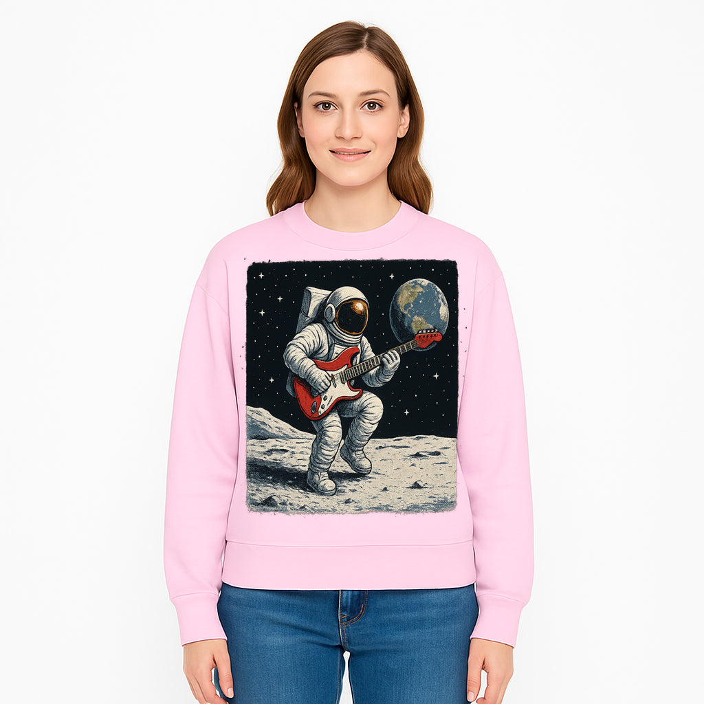 Astronaut Playing Electric Guitar in Space - Cosmic Music Art Print for Space Lovers and Musicians, Retro Style Wall Decor - Sweatshirt 1758273098328.jpg