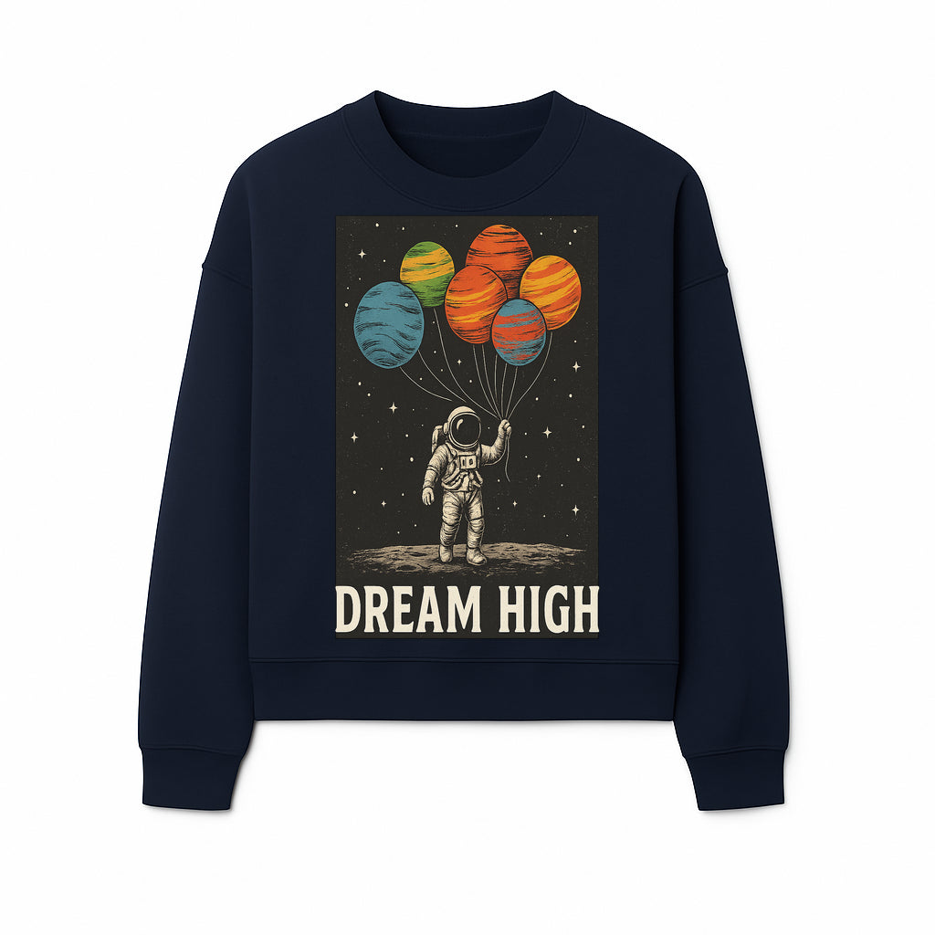Astronaut Dreaming High with Planet Balloons Art Print Cosmic Wall Decor, Space Theme Home Art, Inspirational Astronaut Illustration - Sweatshirt 1758273098439.jpg