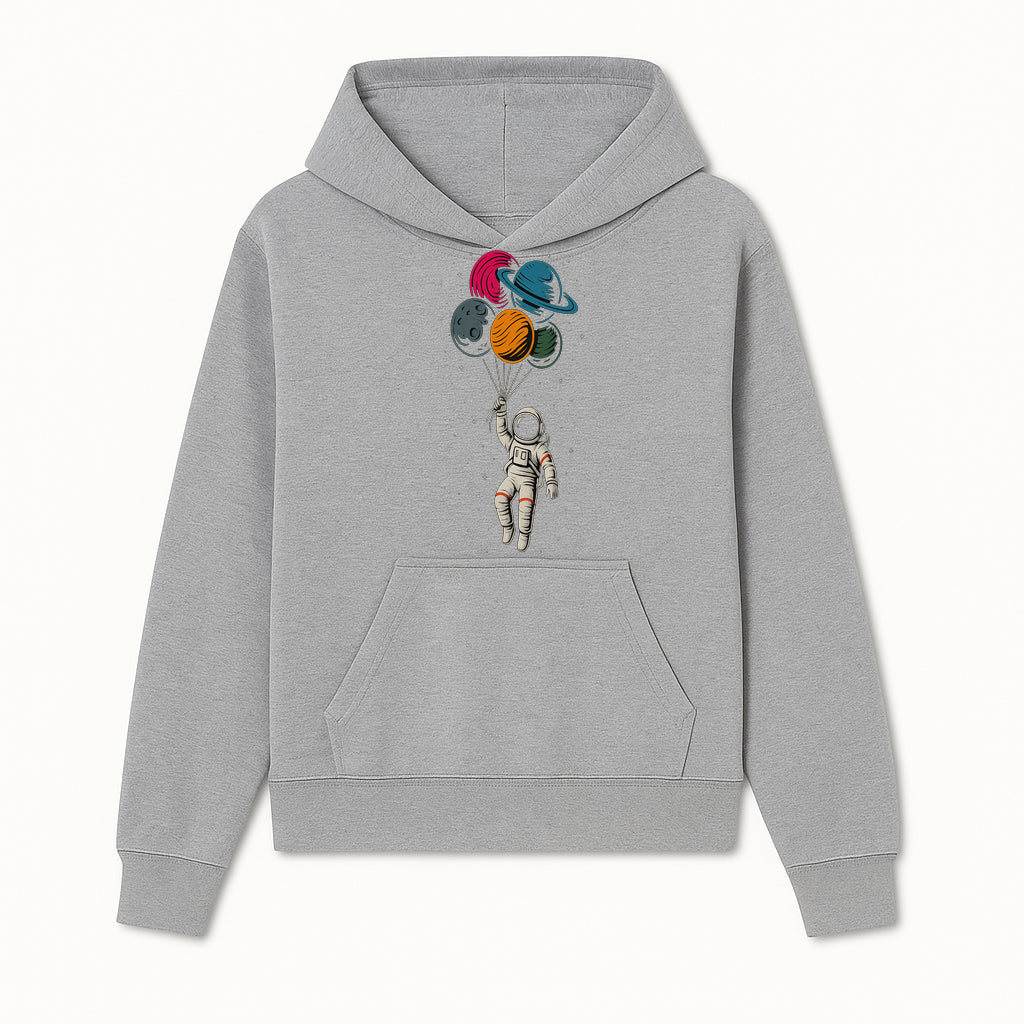 Astronaut with Planet Balloons T-Shirt | Space Themed Graphic Tee | Cute Outer Space Adventure Design for Kids & Adults - Hoodie 1758273098540.jpg
