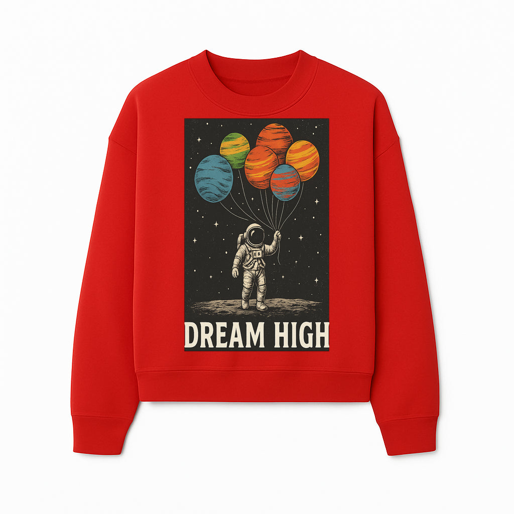 Astronaut Dreaming High with Planet Balloons Art Print Cosmic Wall Decor, Space Theme Home Art, Inspirational Astronaut Illustration - Sweatshirt 1758273098567.jpg