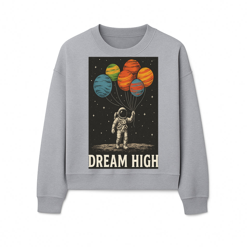 Astronaut Dreaming High with Planet Balloons Art Print Cosmic Wall Decor, Space Theme Home Art, Inspirational Astronaut Illustration - Sweatshirt 1758273098701.jpg