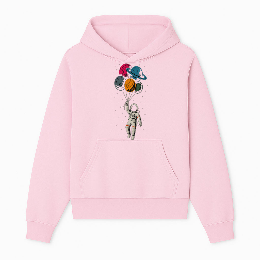 Astronaut with Planet Balloons T-Shirt | Space Themed Graphic Tee | Cute Outer Space Adventure Design for Kids & Adults - Hoodie 1758273098853.jpg