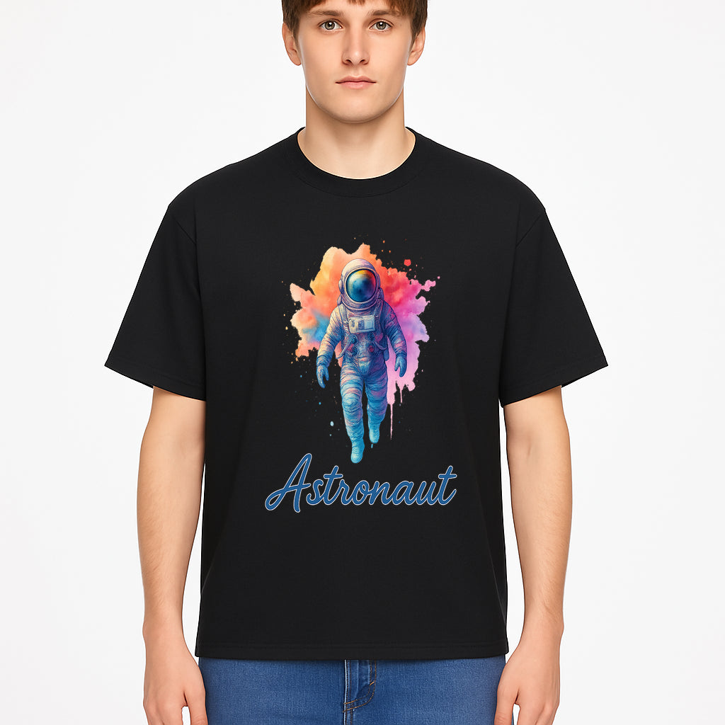 Colorful Astronaut Art Print | Space Exploration Wall Decor | Cosmic Space Theme | Unique Gift for Space Lovers - T-shirt 1758273098970.jpg