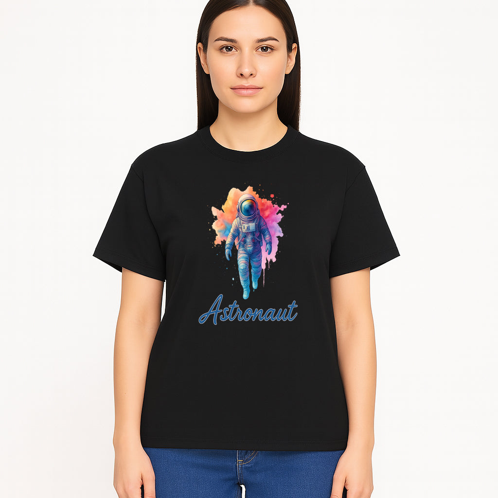 Colorful Astronaut Art Print | Space Exploration Wall Decor | Cosmic Space Theme | Unique Gift for Space Lovers - T-shirt 1758273099151.jpg