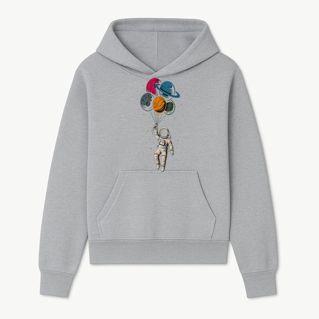 Astronaut with Planet Balloons T-Shirt | Space Themed Graphic Tee | Cute Outer Space Adventure Design for Kids & Adults - Hoodie 1758273099404.jpg