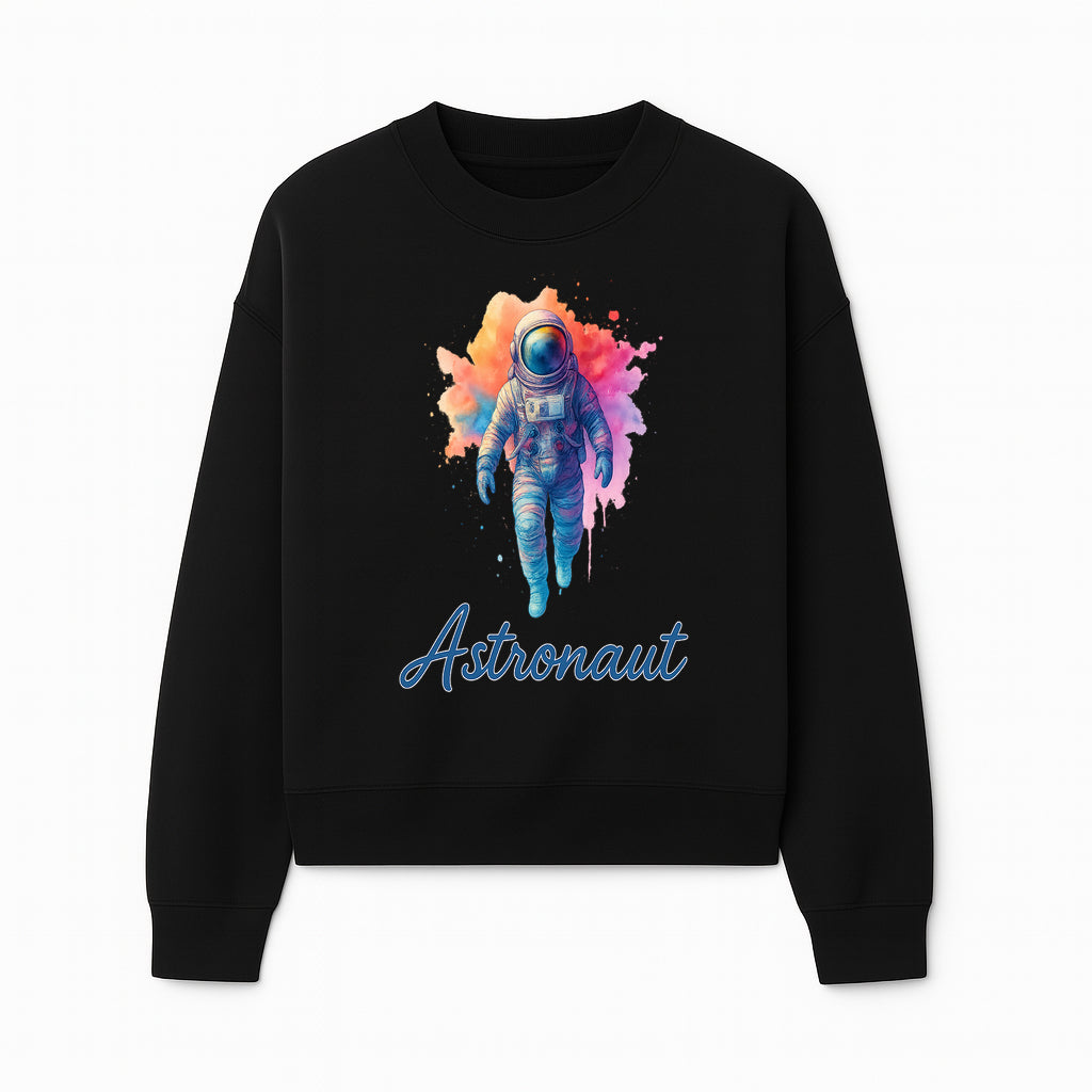 Colorful Astronaut Art Print | Space Exploration Wall Decor | Cosmic Space Theme | Unique Gift for Space Lovers - Sweatshirt 1758273099438.jpg