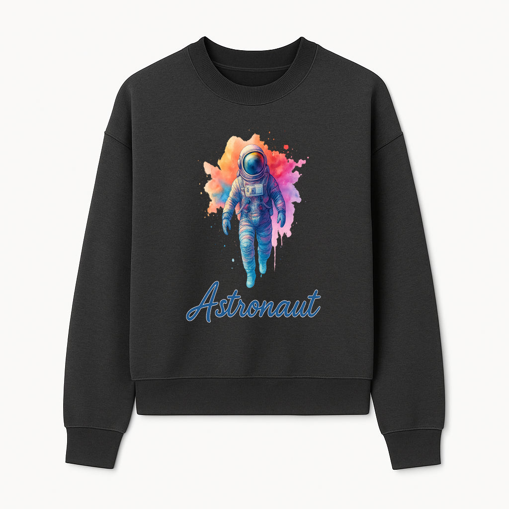 Colorful Astronaut Art Print | Space Exploration Wall Decor | Cosmic Space Theme | Unique Gift for Space Lovers - Sweatshirt 1758273099597.jpg