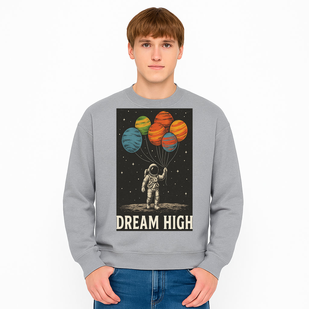 Astronaut Dreaming High with Planet Balloons Art Print Cosmic Wall Decor, Space Theme Home Art, Inspirational Astronaut Illustration - Sweatshirt 1758273099996.jpg