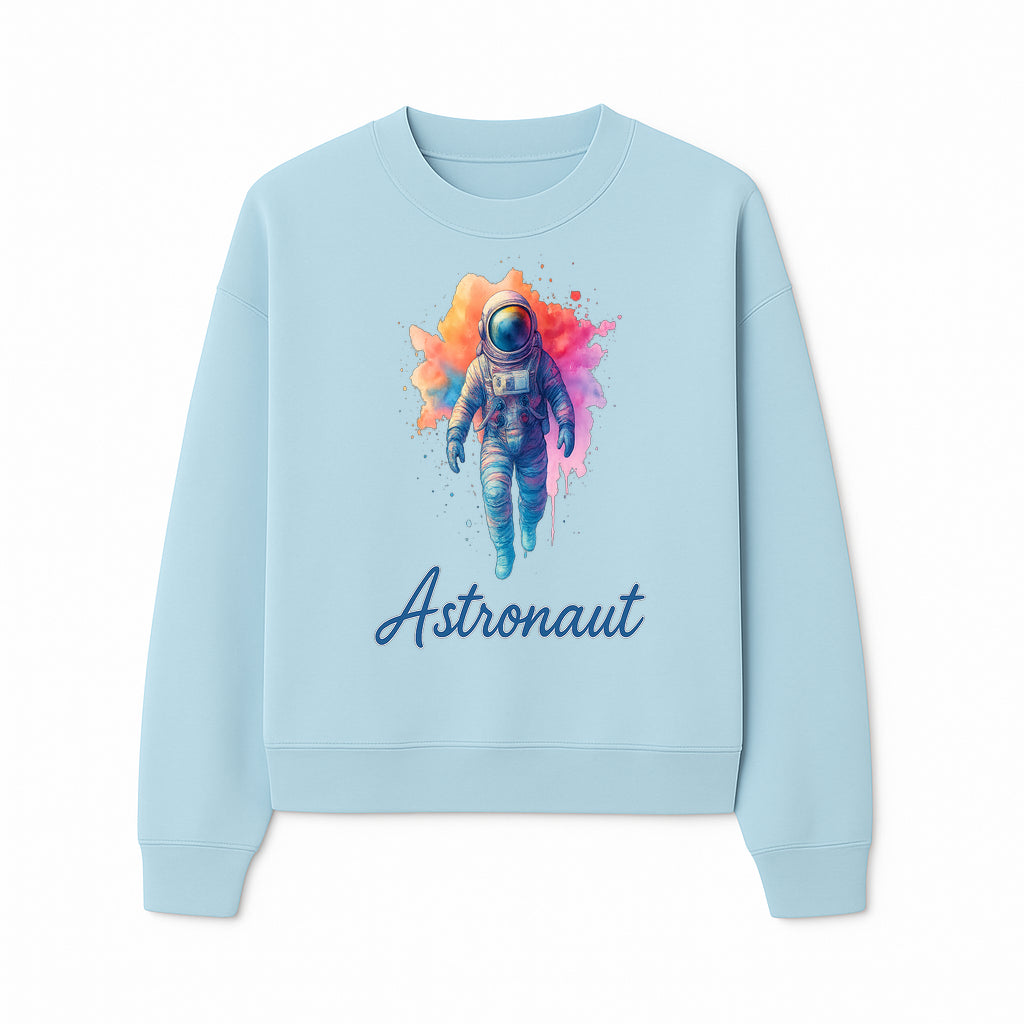 Colorful Astronaut Art Print | Space Exploration Wall Decor | Cosmic Space Theme | Unique Gift for Space Lovers - Sweatshirt 1758273100037.jpg