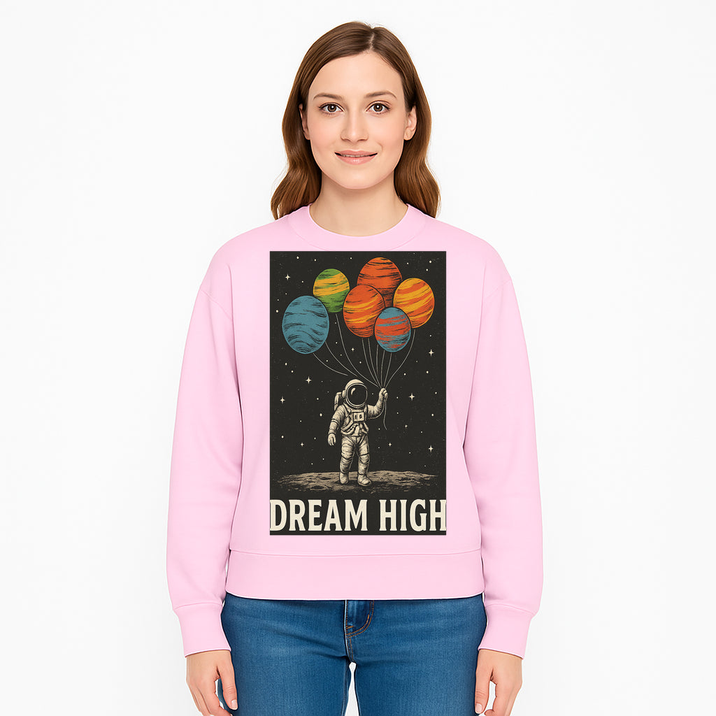 Astronaut Dreaming High with Planet Balloons Art Print Cosmic Wall Decor, Space Theme Home Art, Inspirational Astronaut Illustration - Sweatshirt 1758273100163.jpg