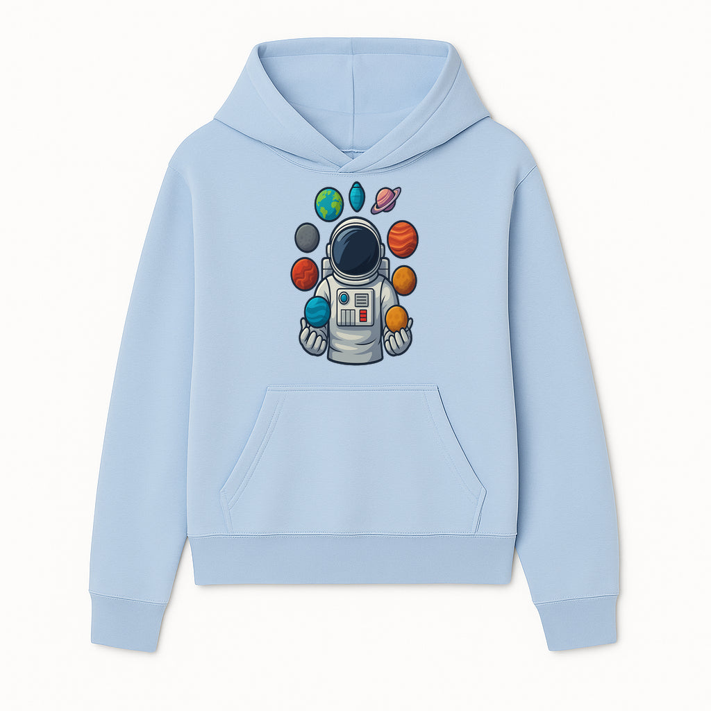 Astronaut Planet Art Print | Space Theme Poster | Galaxy Universe Wall Decor | Cosmic Design For Kids Room or Office - Hoodie 1758273100509.jpg