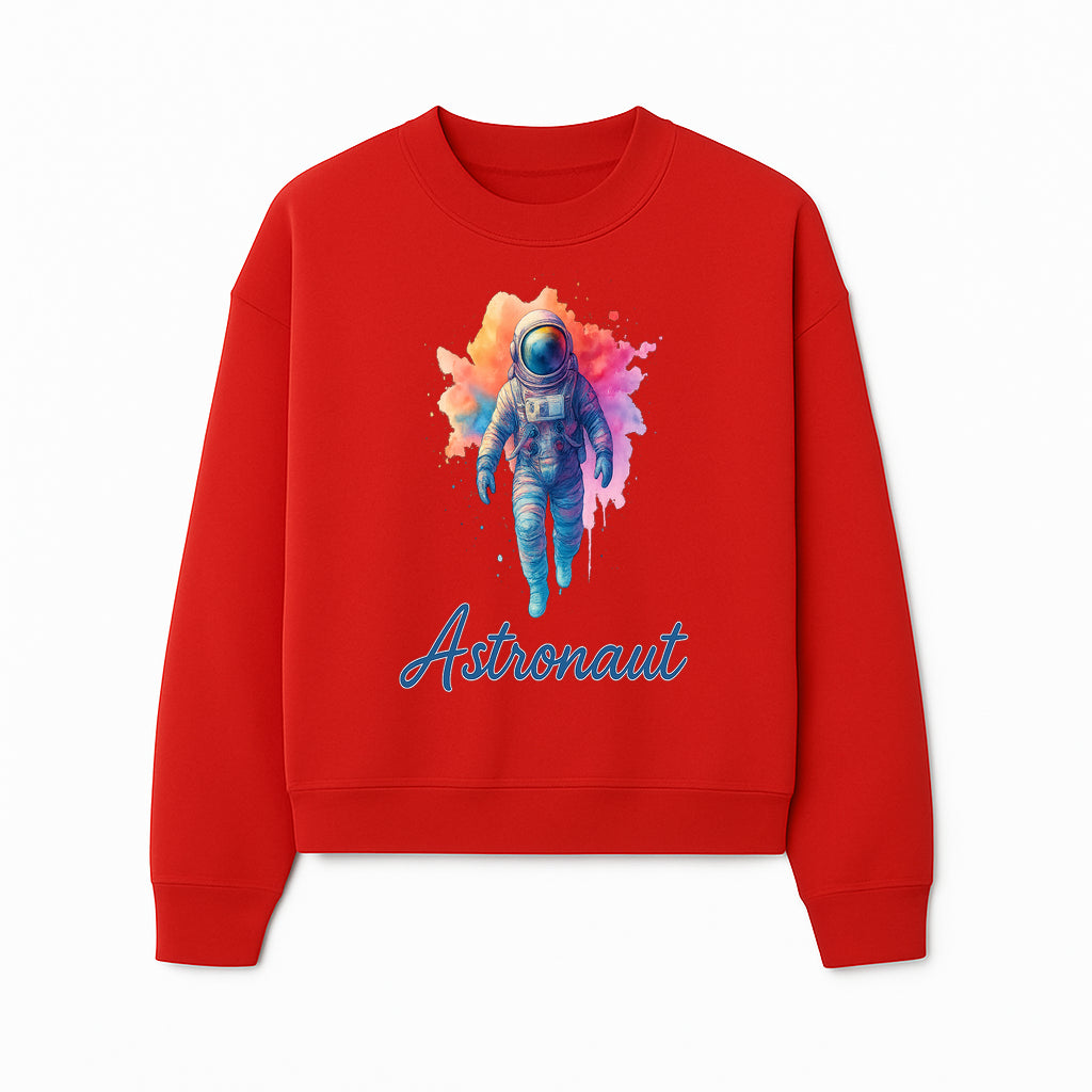 Colorful Astronaut Art Print | Space Exploration Wall Decor | Cosmic Space Theme | Unique Gift for Space Lovers - Sweatshirt 1758273100634.jpg