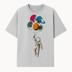 Astronaut with Planet Balloons T-Shirt | Space Themed Graphic Tee | Cute Outer Space Adventure Design for Kids & Adults - T-shirt 1758273100927.jpg