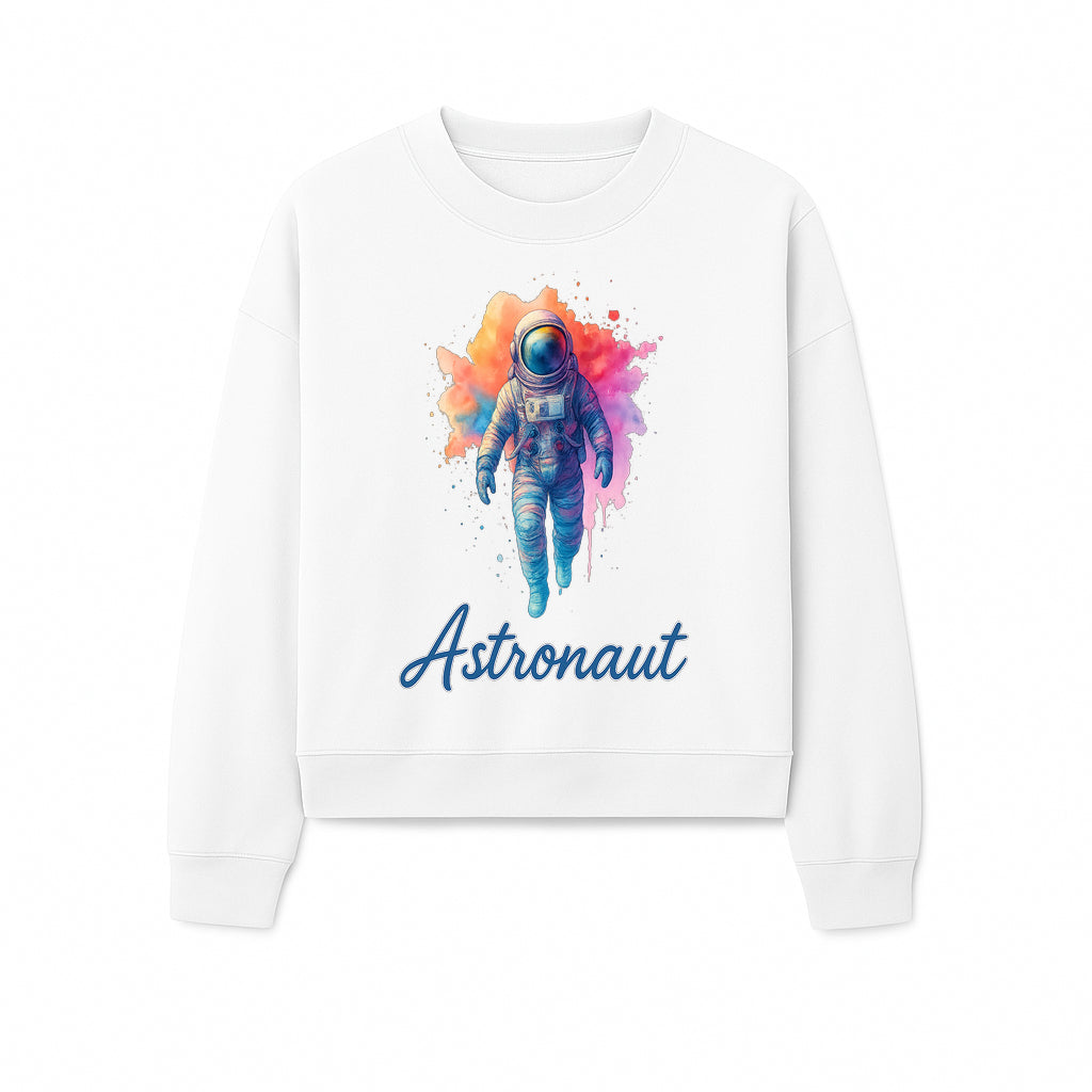 Colorful Astronaut Art Print | Space Exploration Wall Decor | Cosmic Space Theme | Unique Gift for Space Lovers - Sweatshirt 1758273100969.jpg