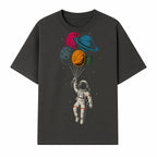 Astronaut with Planet Balloons T-Shirt | Space Themed Graphic Tee | Cute Outer Space Adventure Design for Kids & Adults - T-shirt 1758273101218.jpg