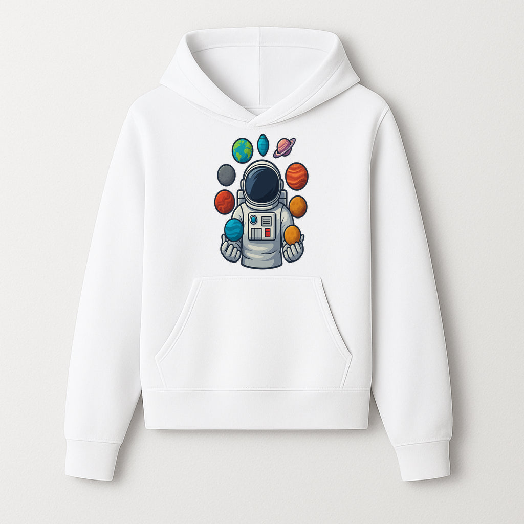 Astronaut Planet Art Print | Space Theme Poster | Galaxy Universe Wall Decor | Cosmic Design For Kids Room or Office - Hoodie 1758273101402.jpg