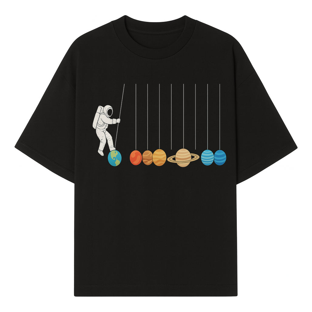 Astronaut Planet Swinging Art Print - Colorful Space Theme Decor for Kids Room, Nursery, or Educational Spaces - T-shirt 1758273101681.jpg