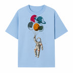 Astronaut with Planet Balloons T-Shirt | Space Themed Graphic Tee | Cute Outer Space Adventure Design for Kids & Adults - T-shirt 1758273101686.jpg