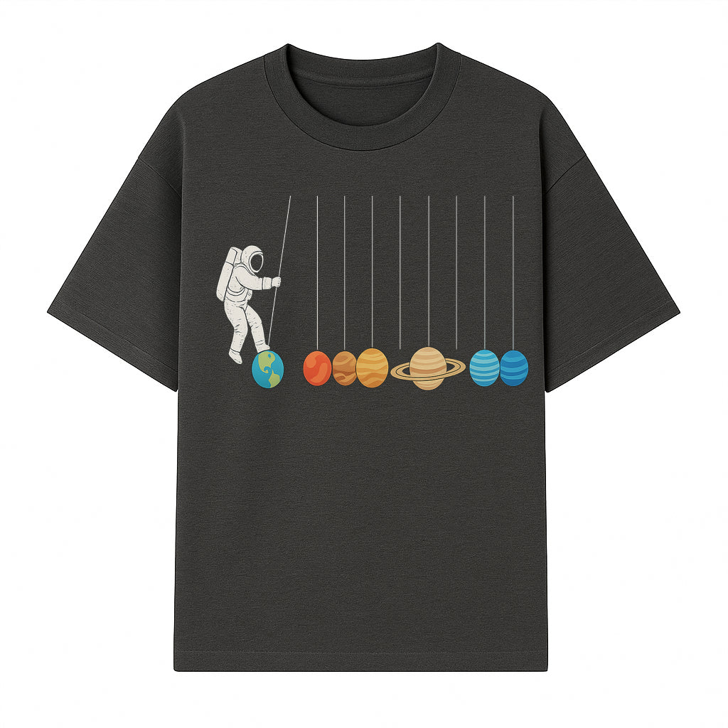 Astronaut Planet Swinging Art Print - Colorful Space Theme Decor for Kids Room, Nursery, or Educational Spaces - T-shirt 1758273101797.jpg