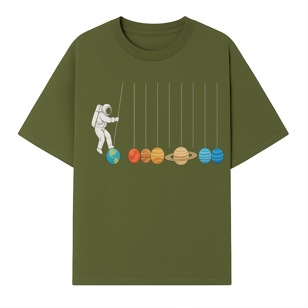 Astronaut Planet Swinging Art Print - Colorful Space Theme Decor for Kids Room, Nursery, or Educational Spaces - T-shirt 1758273101929.jpg