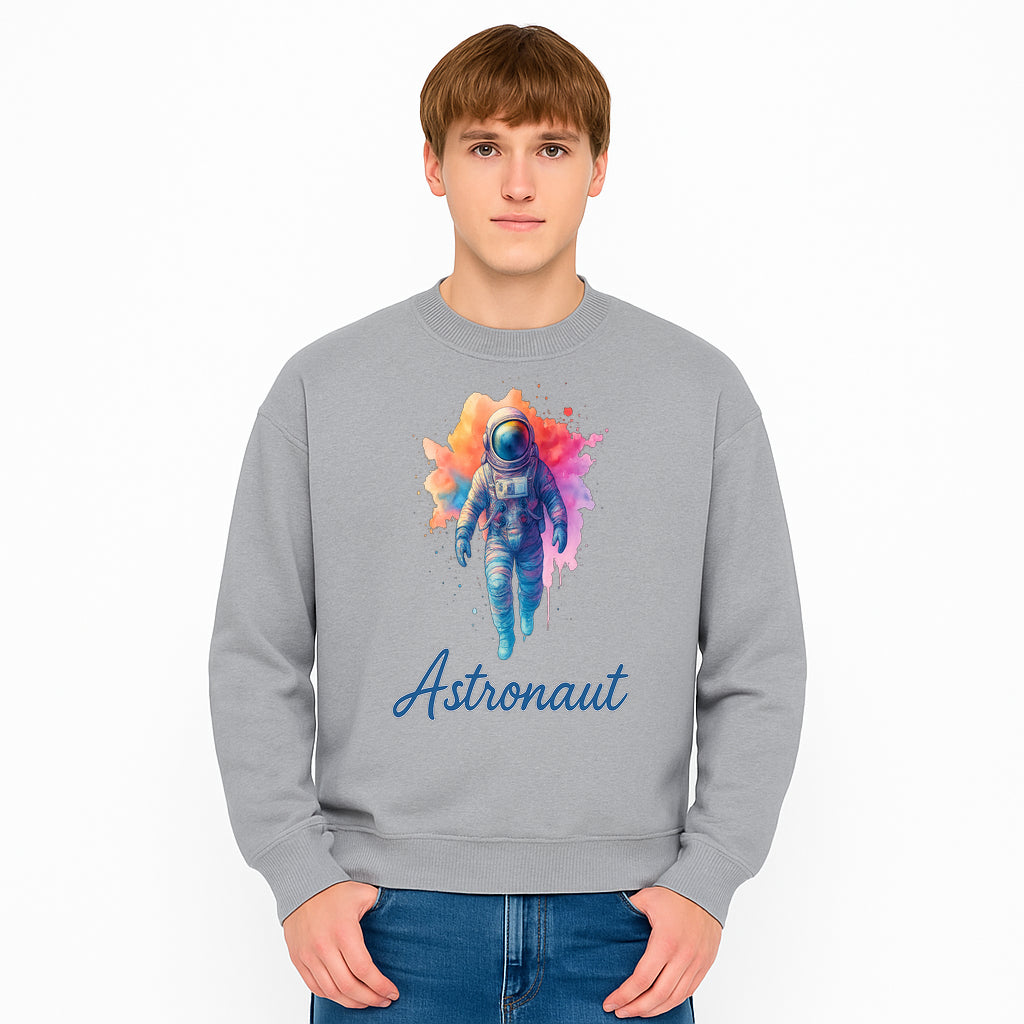 Colorful Astronaut Art Print | Space Exploration Wall Decor | Cosmic Space Theme | Unique Gift for Space Lovers - Sweatshirt 1758273102150.jpg