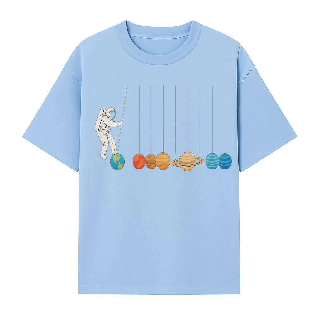 Astronaut Planet Swinging Art Print - Colorful Space Theme Decor for Kids Room, Nursery, or Educational Spaces - T-shirt 1758273102232.jpg