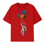 Astronaut with Planet Balloons T-Shirt | Space Themed Graphic Tee | Cute Outer Space Adventure Design for Kids & Adults - T-shirt 1758273102251.jpg