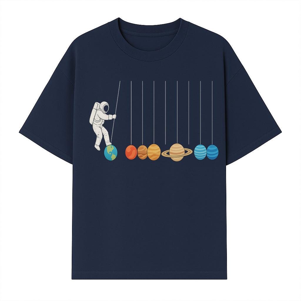 Astronaut Planet Swinging Art Print - Colorful Space Theme Decor for Kids Room, Nursery, or Educational Spaces - T-shirt 1758273102656.jpg