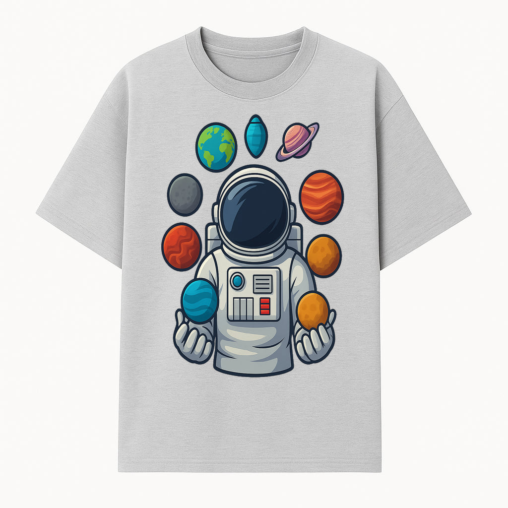 Astronaut Planet Art Print | Space Theme Poster | Galaxy Universe Wall Decor | Cosmic Design For Kids Room or Office - T-shirt 1758273102935.jpg