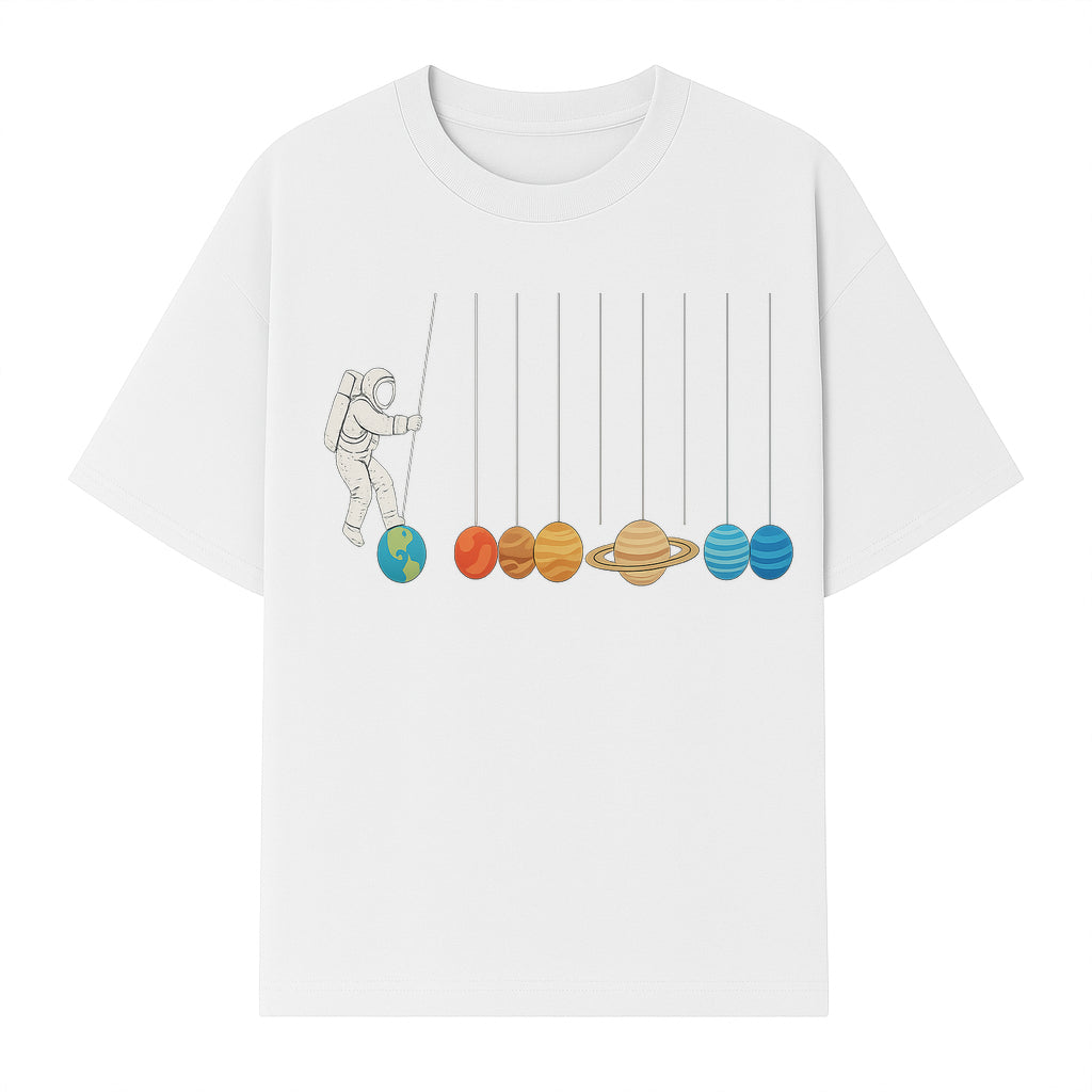 Astronaut Planet Swinging Art Print - Colorful Space Theme Decor for Kids Room, Nursery, or Educational Spaces - T-shirt 1758273103091.jpg