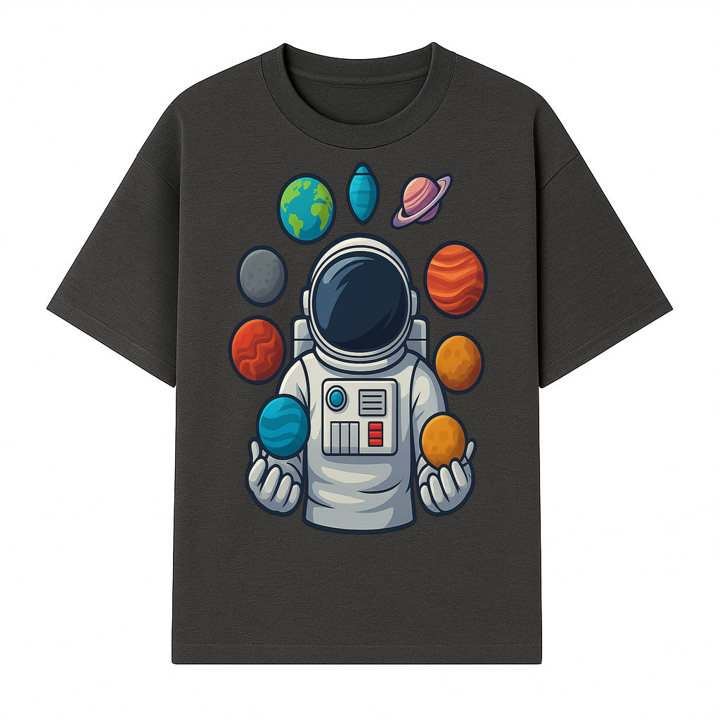 Astronaut Planet Art Print | Space Theme Poster | Galaxy Universe Wall Decor | Cosmic Design For Kids Room or Office - T-shirt 1758273103279.jpg