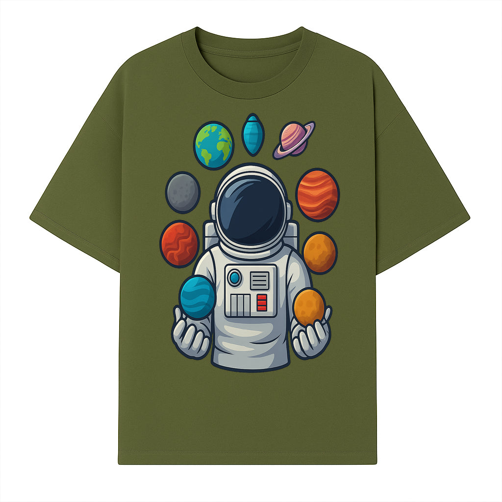 Astronaut Planet Art Print | Space Theme Poster | Galaxy Universe Wall Decor | Cosmic Design For Kids Room or Office - T-shirt 1758273103408.jpg