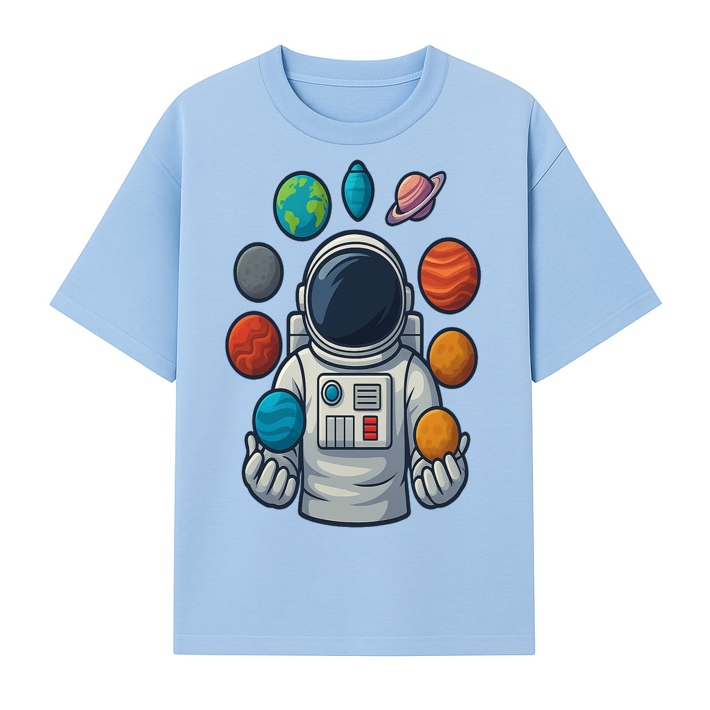 Astronaut Planet Art Print | Space Theme Poster | Galaxy Universe Wall Decor | Cosmic Design For Kids Room or Office - T-shirt 1758273103717.jpg