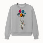 Astronaut with Planet Balloons T-Shirt | Space Themed Graphic Tee | Cute Outer Space Adventure Design for Kids & Adults - Sweatshirt 1758273103961.jpg