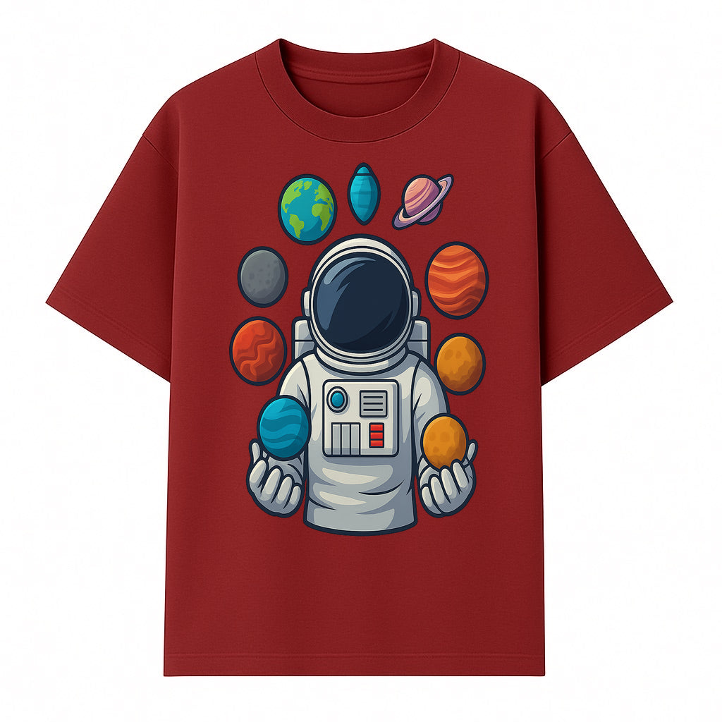 Astronaut Planet Art Print | Space Theme Poster | Galaxy Universe Wall Decor | Cosmic Design For Kids Room or Office - T-shirt 1758273103985.jpg
