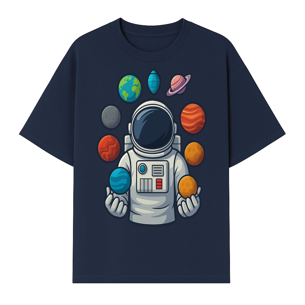 Astronaut Planet Art Print | Space Theme Poster | Galaxy Universe Wall Decor | Cosmic Design For Kids Room or Office - T-shirt 1758273104119.jpg