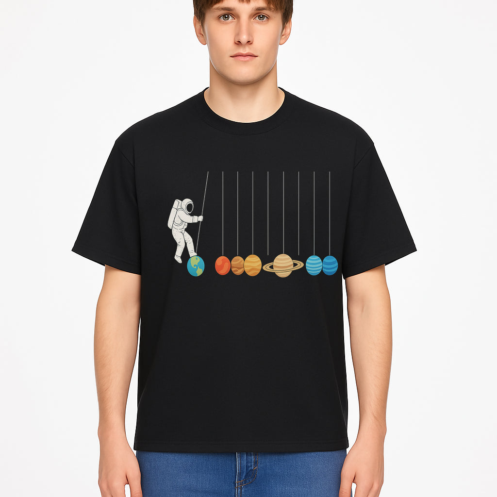 Astronaut Planet Swinging Art Print - Colorful Space Theme Decor for Kids Room, Nursery, or Educational Spaces - T-shirt 1758273104225.jpg