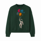 Astronaut with Planet Balloons T-Shirt | Space Themed Graphic Tee | Cute Outer Space Adventure Design for Kids & Adults - Sweatshirt 1758273104381.jpg