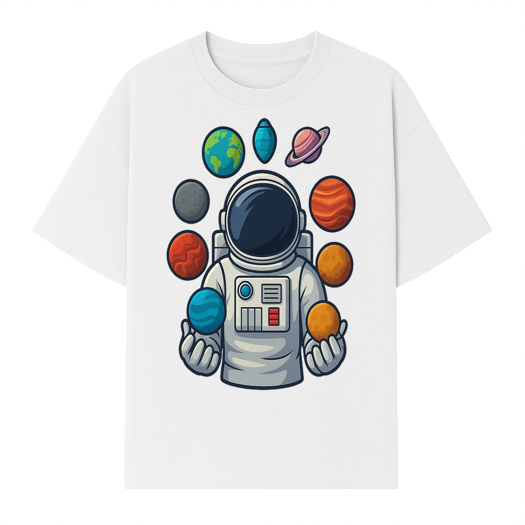 Astronaut Planet Art Print | Space Theme Poster | Galaxy Universe Wall Decor | Cosmic Design For Kids Room or Office - T-shirt 1758273104559.jpg